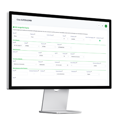 Software gestionale PMS Alberigo per residenze universitarie