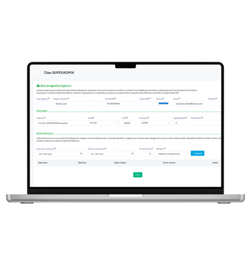 Gestionale PMS Alberigo per pensioni e alloggi a gestione familiare