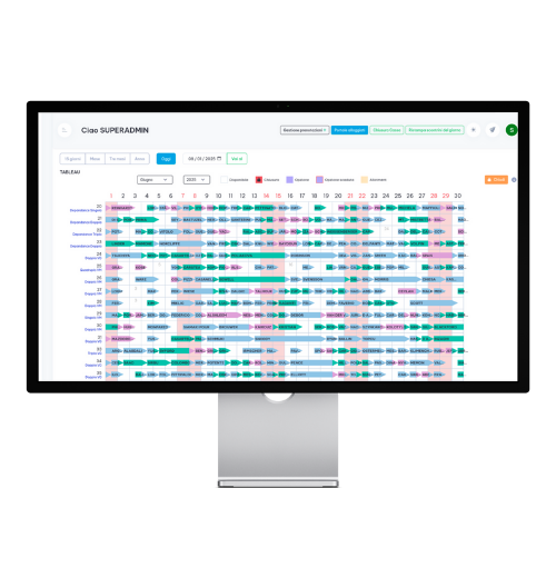 Modulo gestione spiaggia Alberigo PMS per lettini e ombrelloni